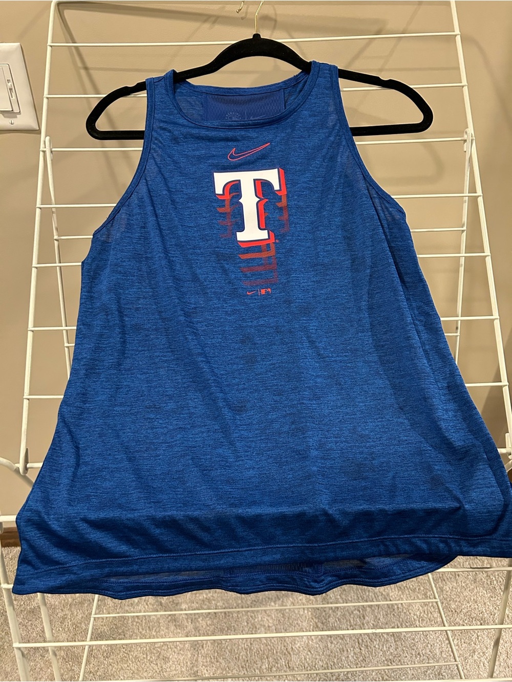 Nike Blue Athletic Tank with Red Swoosh